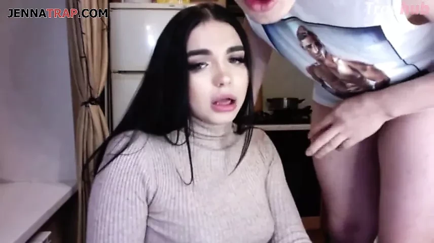 Russian Girl with a Dick, Sucks Cock and Gives in the Ass