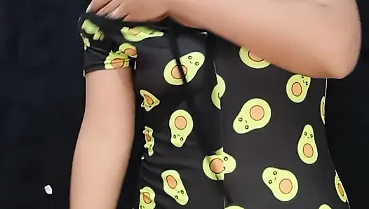 I slowly undress and then I end up masturbating until cream comes out of...