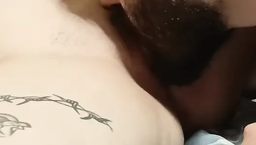 Bearded Man Gently Licks Pussy to Orgasm
