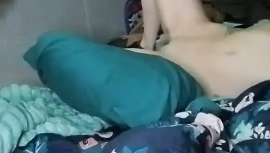 Stepsis Loving This Huge Cock Vibrating While Stretching Out Her Tight Lil Pussy