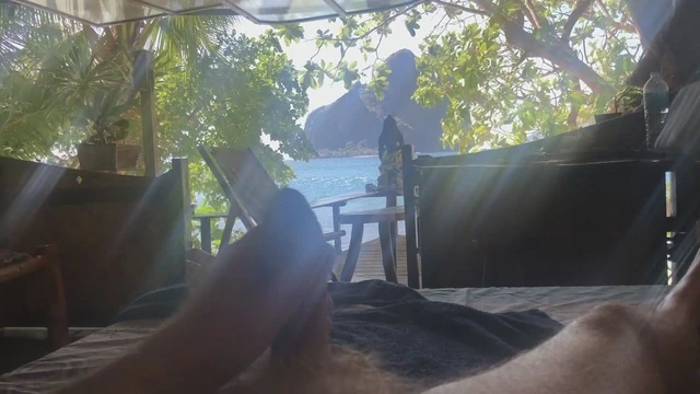 Andy relaxing in the afternoon tropical breeze