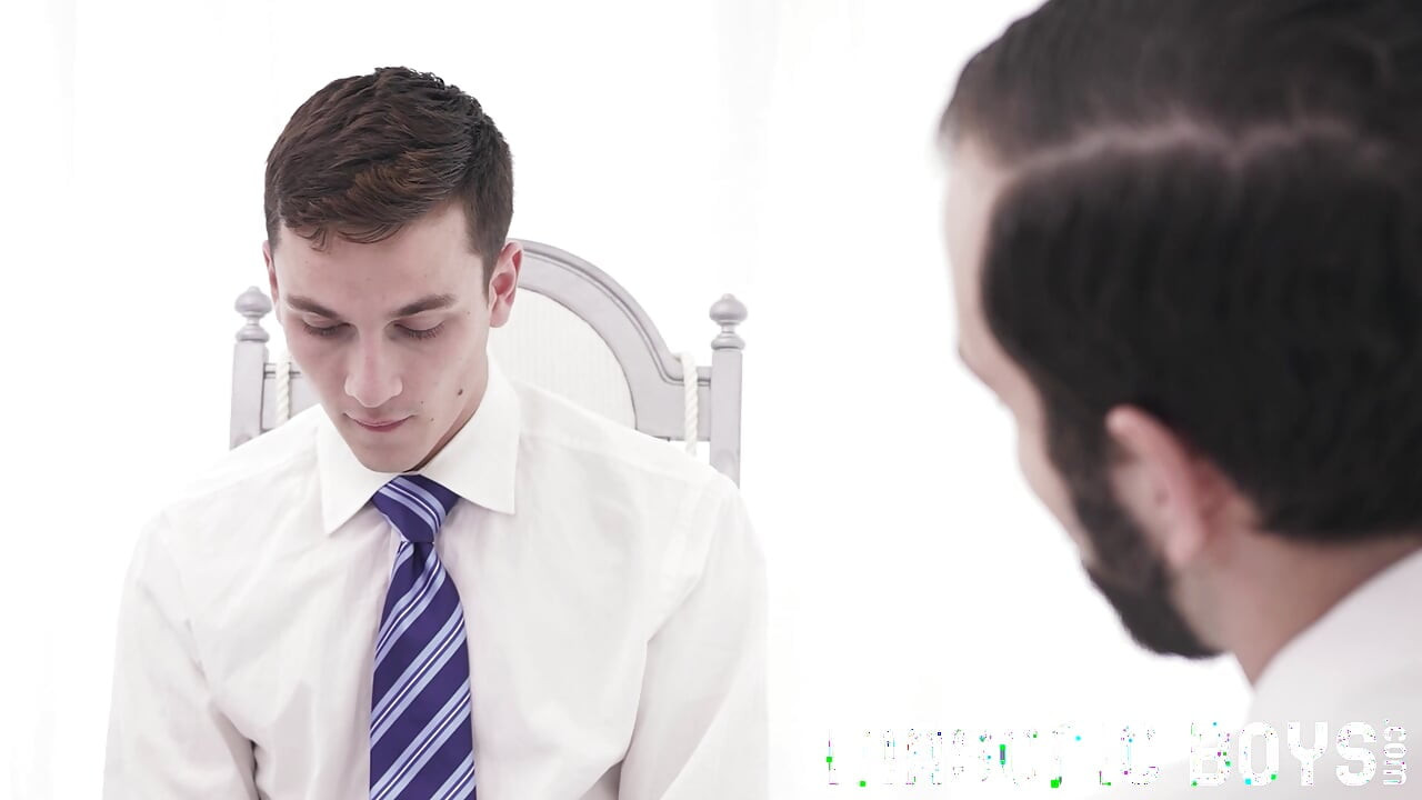 MasonicBoys - Bound virgin twinks cock milked by DILF Tucker Barret