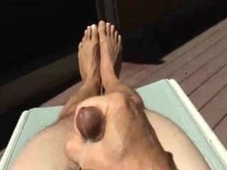 My feet while I cum