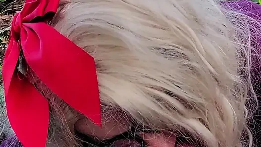 Blond bitch suck daddy's cuck