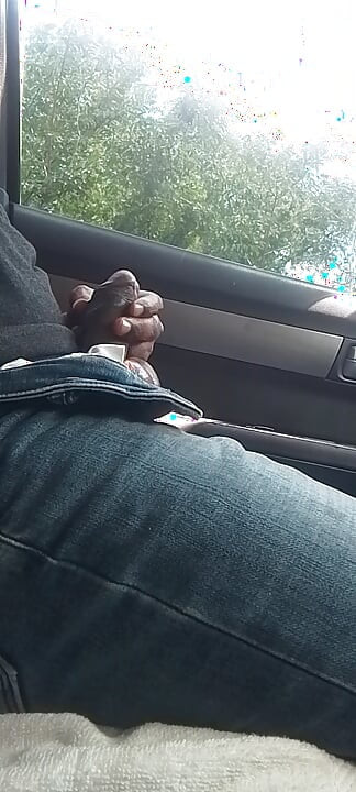 Public sex in car with open road