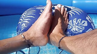 May I put my feet next to yours