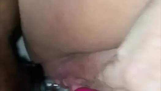 Creamy pussy British Grandma creams on Black Lovers Cock, no condom and no mask. Interracial naughty taboo Sex