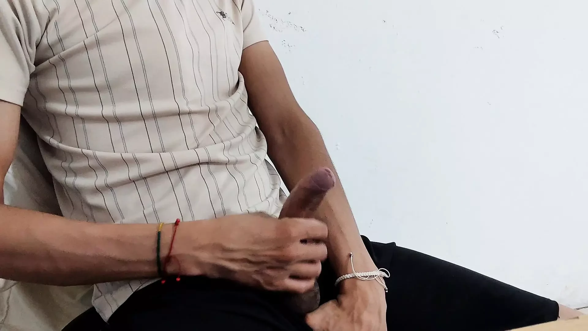 Young amateur MASTURBATES HIS COCK