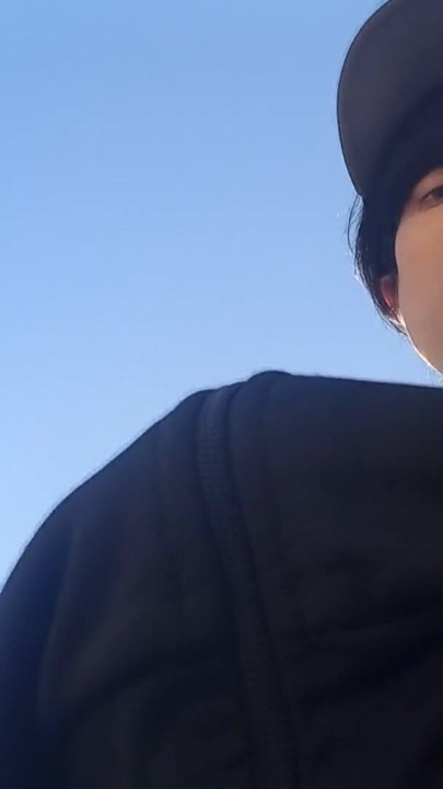 Freeballing public twink walks outdoors commando no underwear beneath black Adidas tracksuit Campus sneakers while out cruising | Clip 1