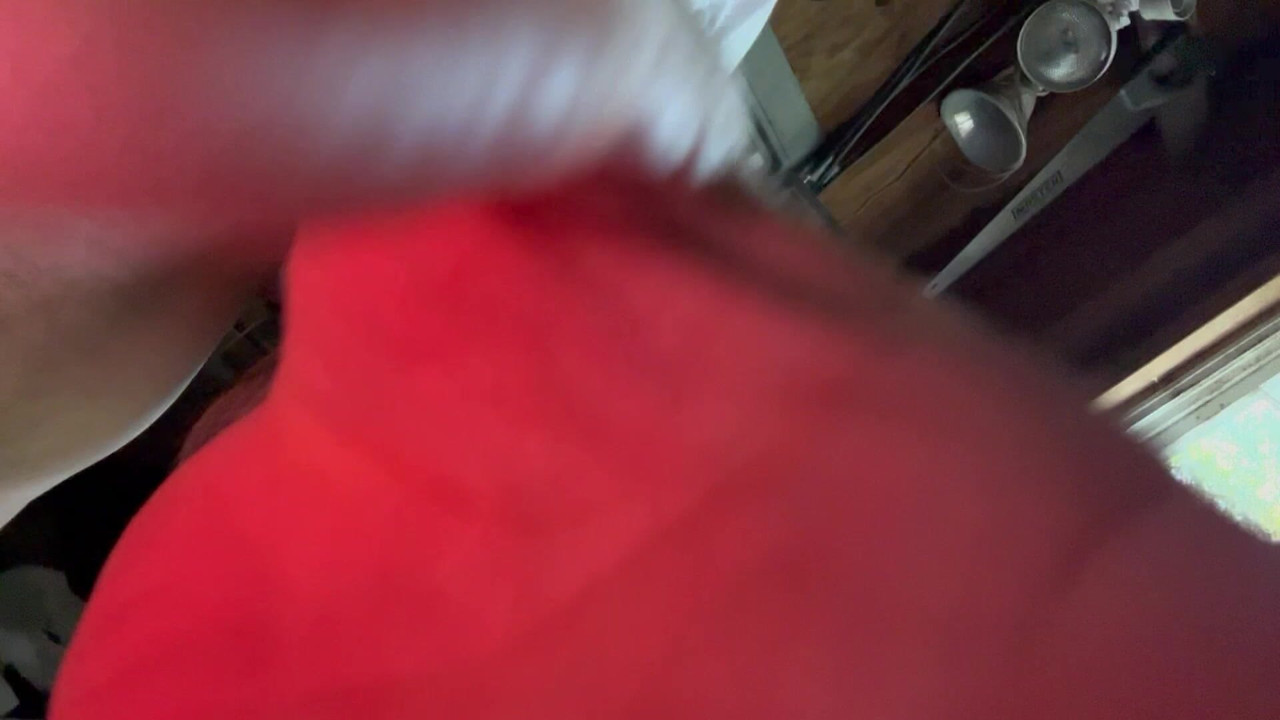 In the shed playing and flashing till wife calls