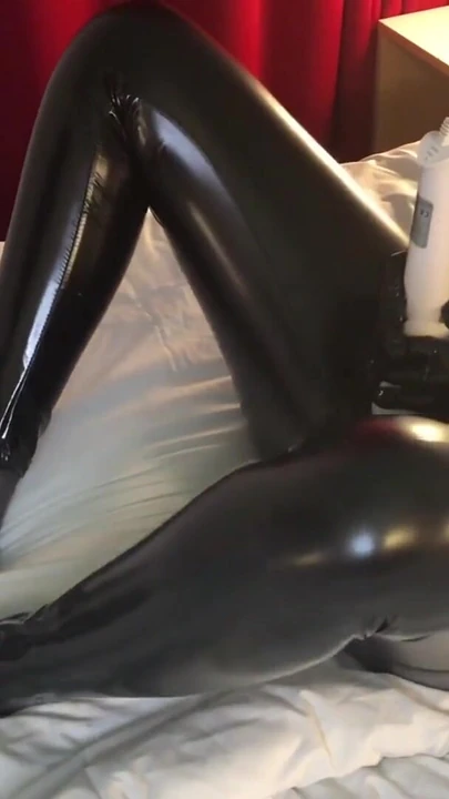 Epic moment from "Transparent Heels, Vinyl Leggings, Spandex Feet Masturbation"