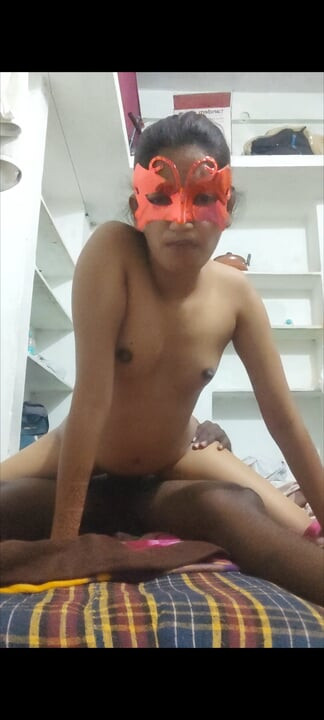 Indian girl horse ride sex with her lover in a private place.