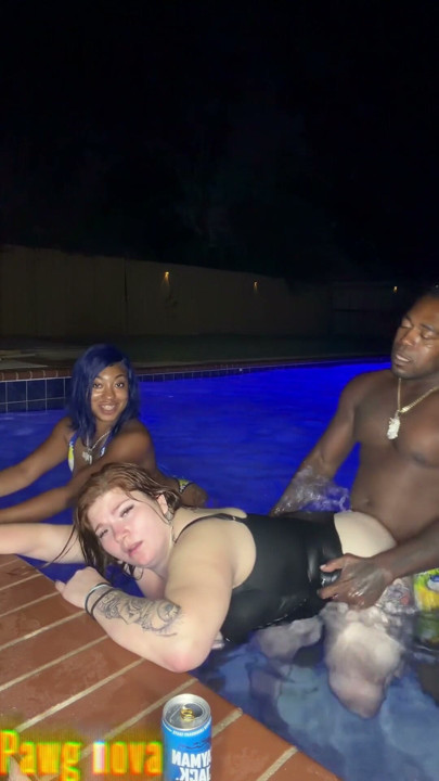 At the pool with my best friend Fijii pornbox and Str8rich fucking us hard no mercy | Clip 1