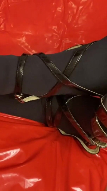 Epic moment from "Black High Heels Sandals and Pantyhose Feet"