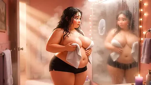 From Chubby & Ignored to Curvy Cock Tease Ep2 First Gym Day & Teasing Begins