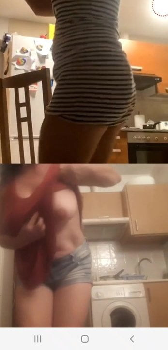 Flashing boobs, sexy ass bikini live on facebook, Romanian