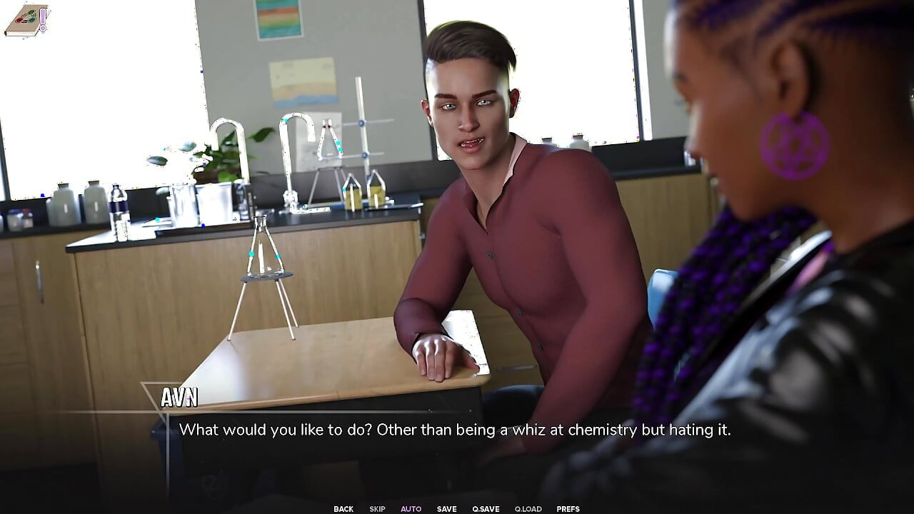 Taboo University # 03 - Chem Class com Beatiful Black 18yo e Blue Haired Emo