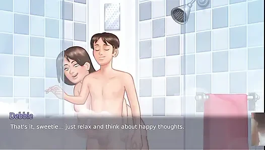 Aku memberi ibu tiriku analingus di kamar mandi dan dia memberiku handjob. ADEGAN SEKS DEBBIE!