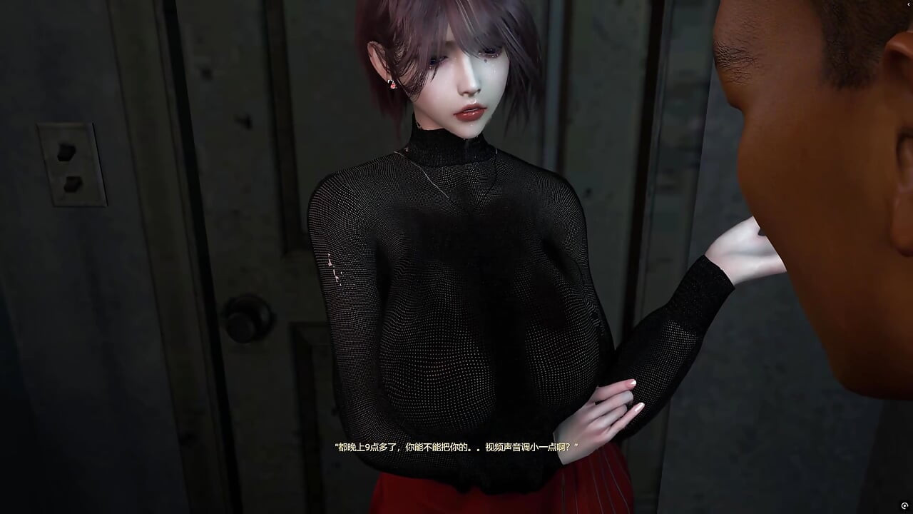 3D Horny Slut Babe Teasing the Old Big Dick Stranger to Fuck Her Pussy