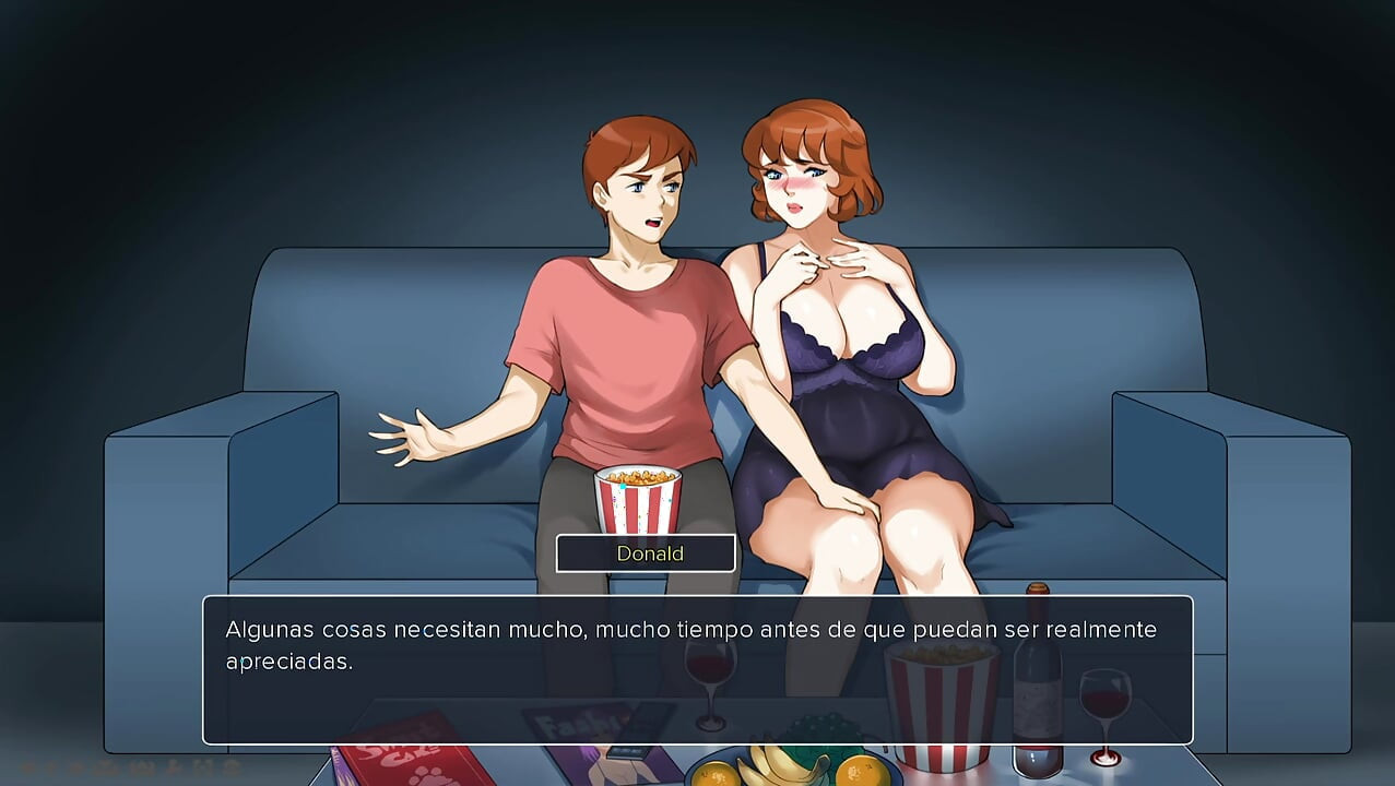 Mi madrastra me invita a ver una pelicula con ella, para terminar follandome -Milfs Plaza