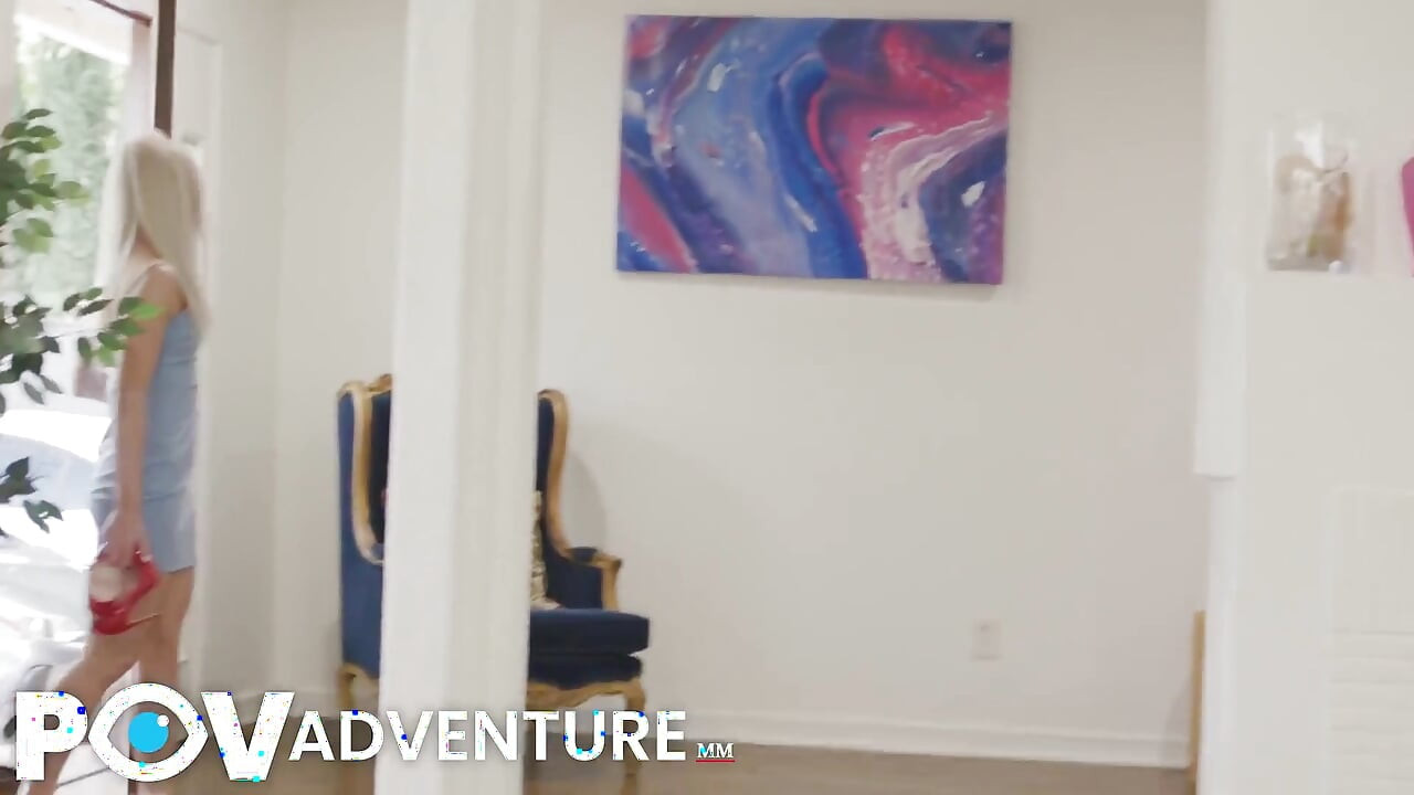 POV Adventure - Naughty blonde step daughter punished by huge dick