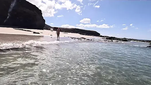 Naked MILF Swimming with Anal Plug Underwater