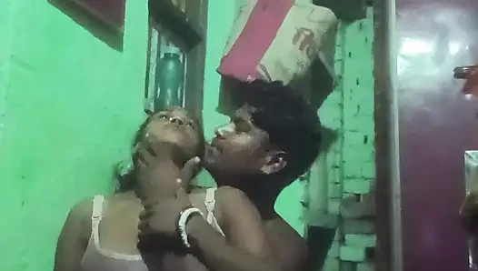 There was no one in the house, suddenly the husband came into the house and locked it and took the wife to the bed, after going to bed, he fell into full romance