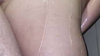 I see my stepsister in the shower and she lets me record her while I fuck her