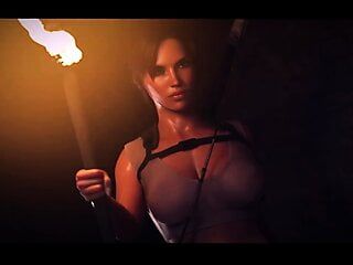 Lara croft在3P中被狠操 - 3d无尽无码