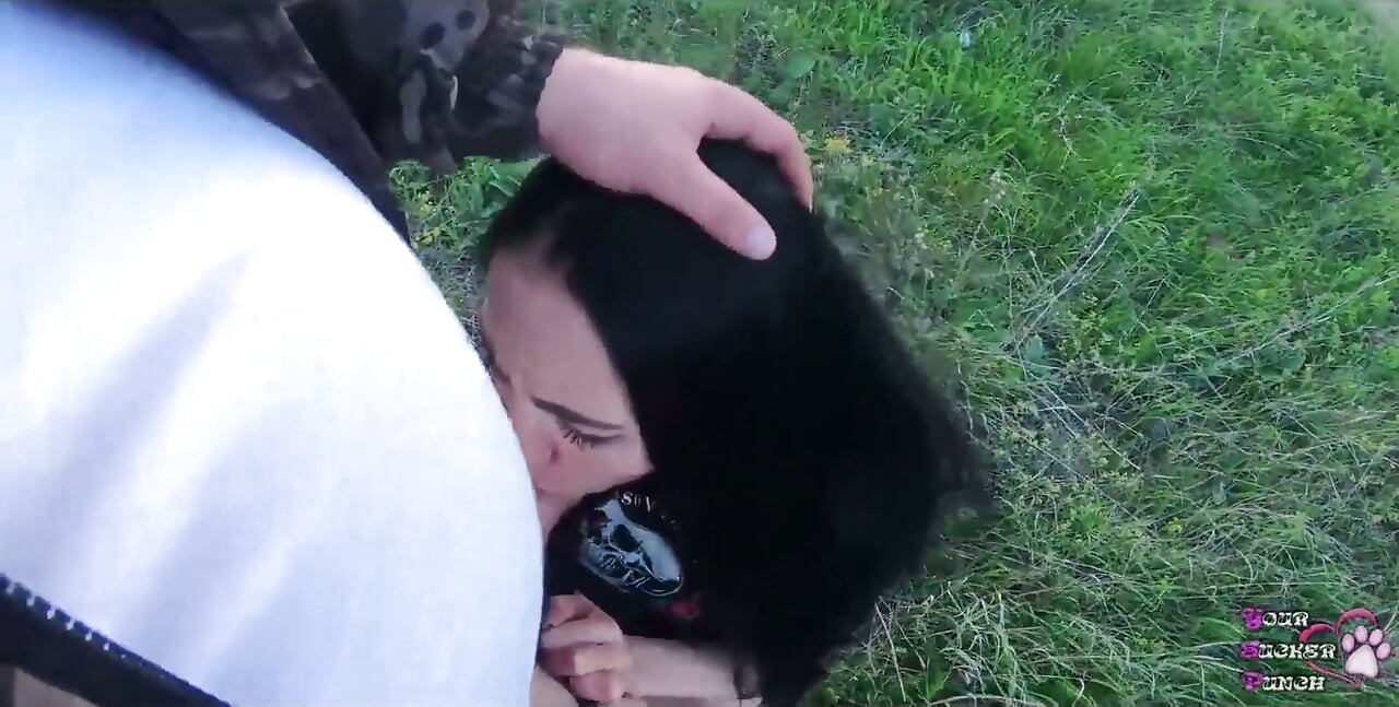 PAWG Goth Slut Teen Fucked Outdoors
