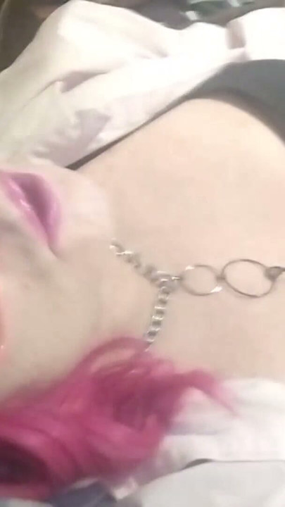 Krissy Sweets stroking her she cock in high heels and lingerie blowing hot juicy cum | Clip 1