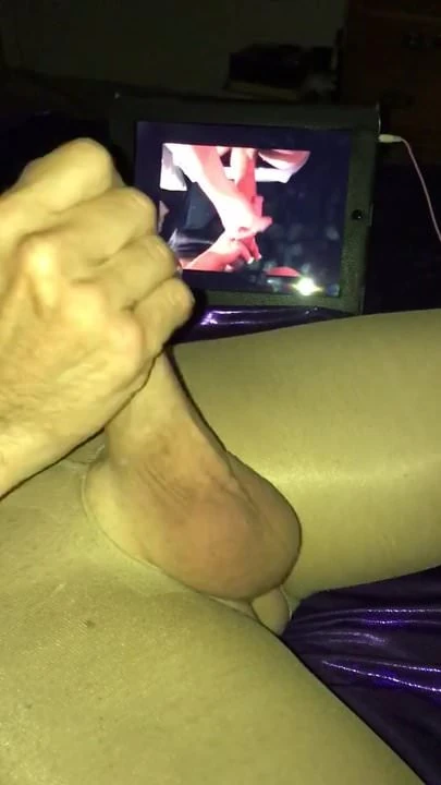 Stroking to cock