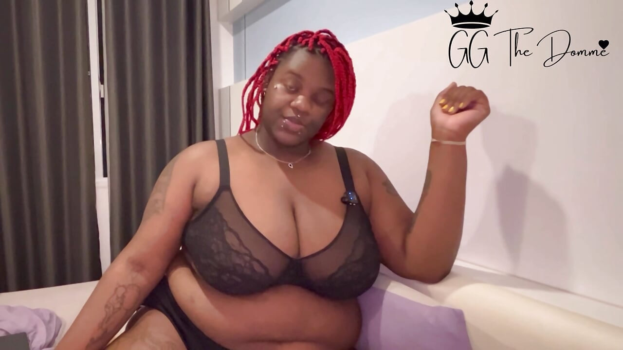 Jerk Off Instructions with Topless Ebony BBW