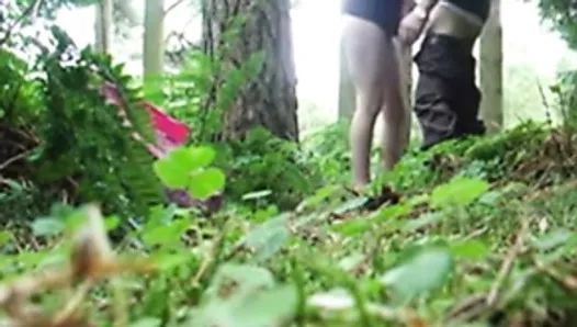 Russian blowjob in the woods