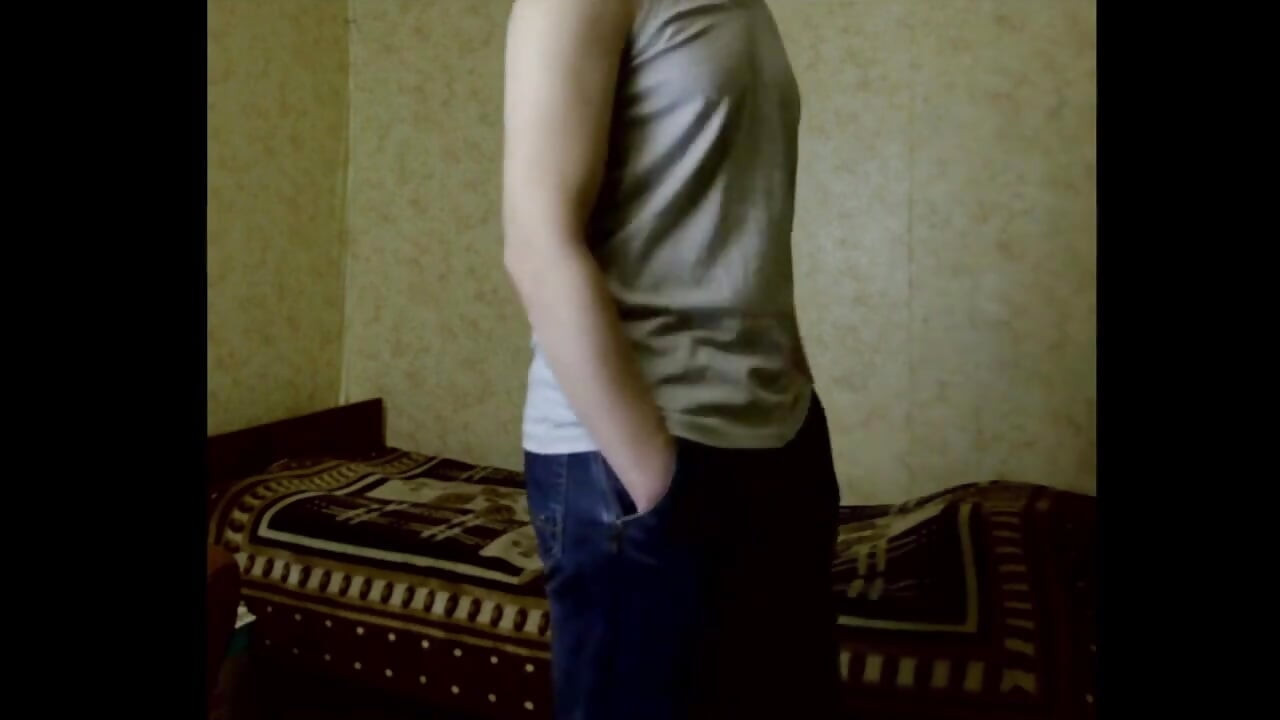 A guy with an imperfect body twirls in front of the camera in different outfits and shows his underwear.
