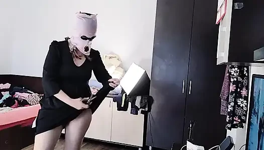 Amateur Wife Has Fun Trying on Clothes That She Cuts