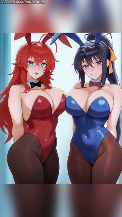 Rias og Akeno Kanin Jenter Brystsprett - DxD
