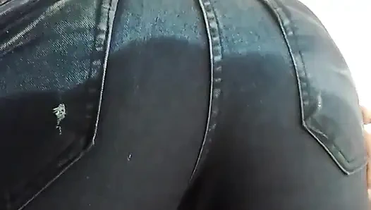 New" Wet Myself in Tight Blue Jeans
