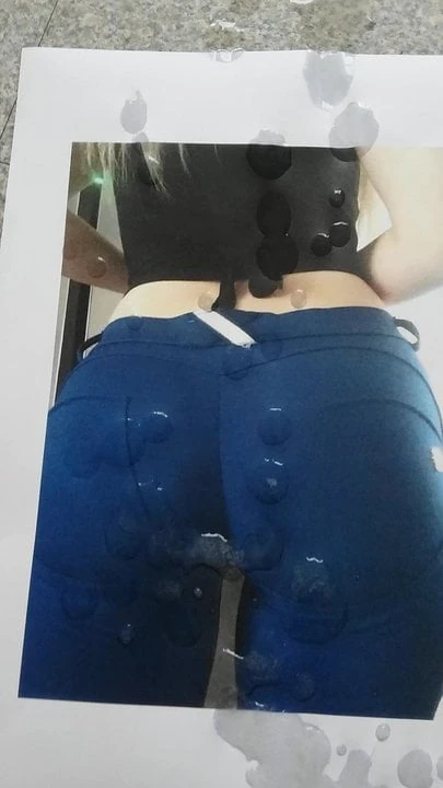 cumtribute on freddy wr up jeans ass