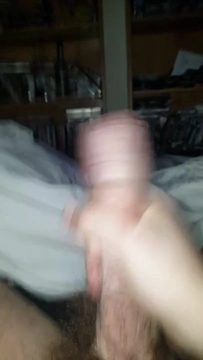 Wanking my Big Cock cumming all over me