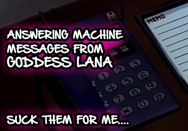 AUDIO ONLY - Answering machine messages 1 suck them for me