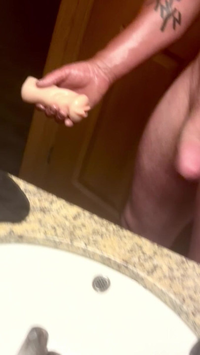 Trying out a new pocket pussy
