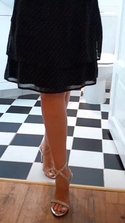 Selena's Posing and Sex Games Half Clothed in Heels