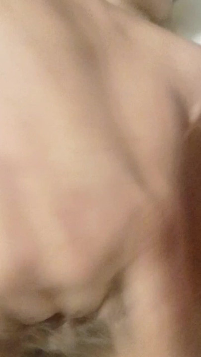 She plays with her fat pussy and cums for me as I I stroke my cock