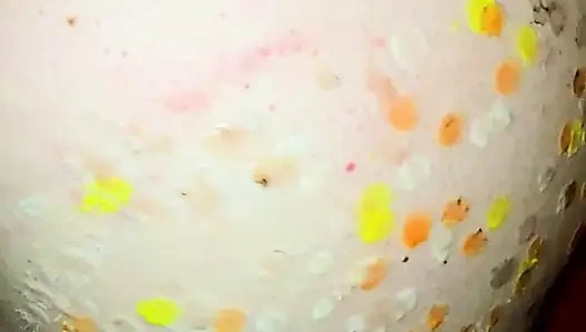 Lilin ulang tahun pelacur besar & sesi creampie