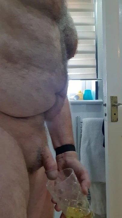 After the gym pt 1 - taking a piss