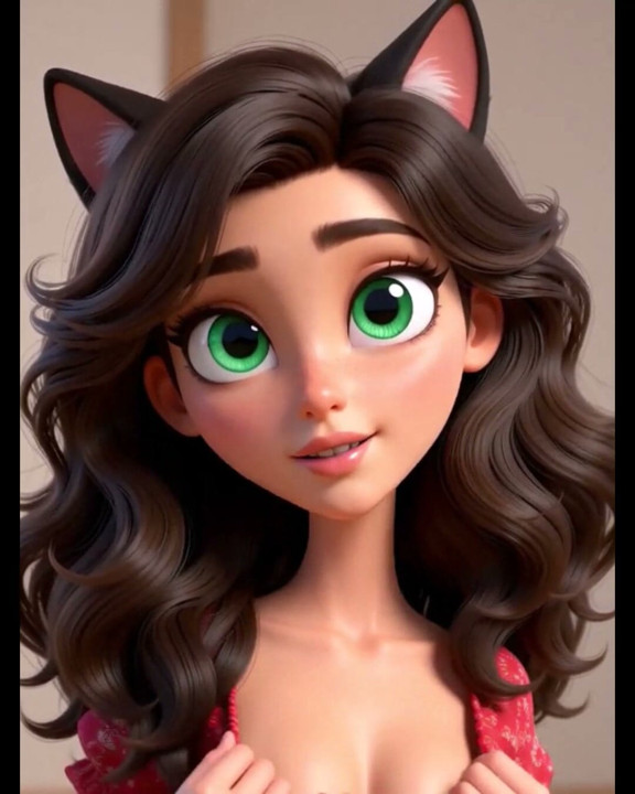 3D cat girl. She loves to be obedient.