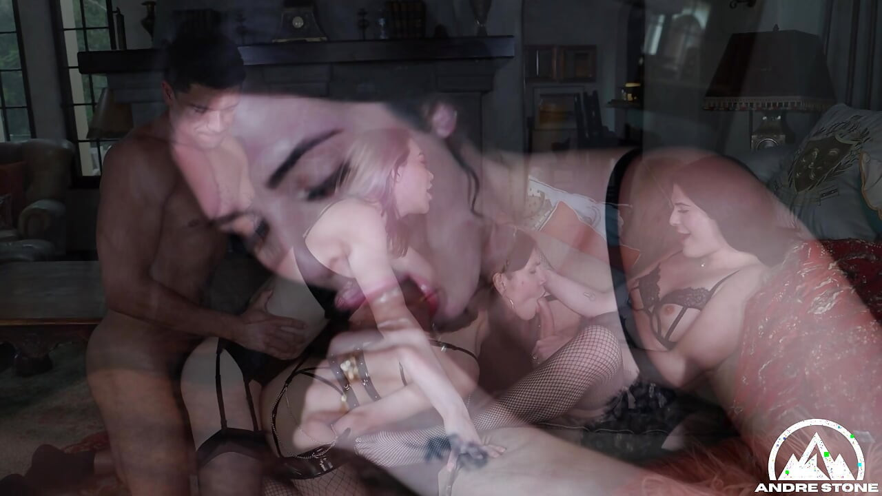 Emma Rose, Zariah Aura, and Bailey Archer Share Stud's Huge Cock in Foursome