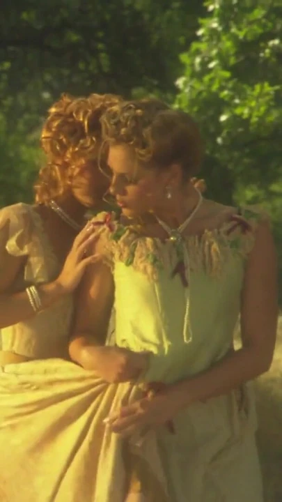 Powerful moment from "Erotic lesbians romance passionately in the wild"