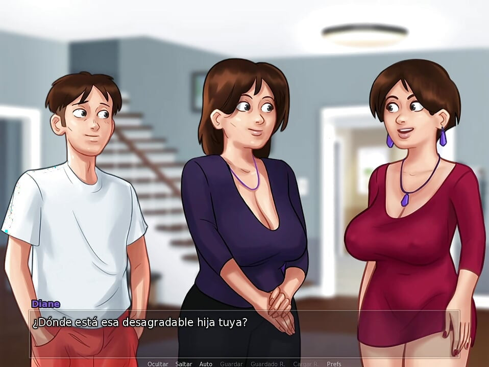 Aunt-in-law at Family Dinner Ends Up Tempting Landlady's Stepson - Summertime Saga